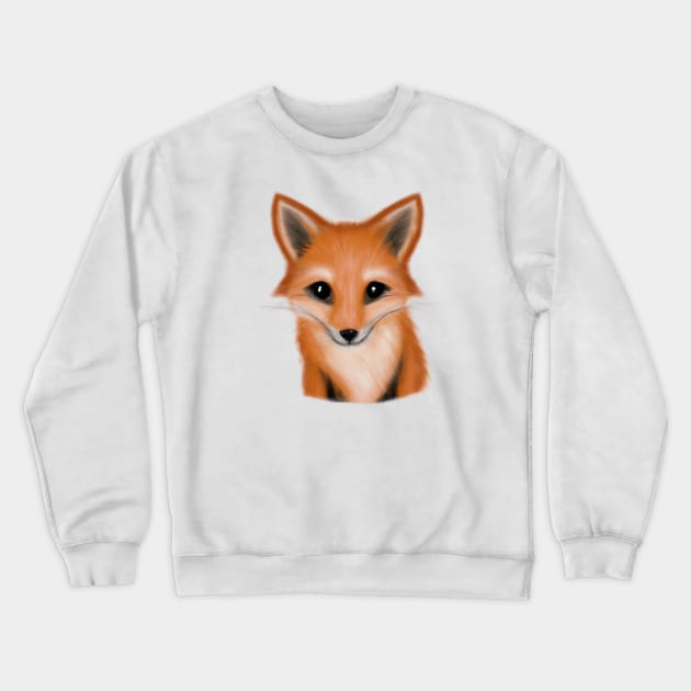 Cute Fox Drawing Crewneck Sweatshirt by Play Zoo